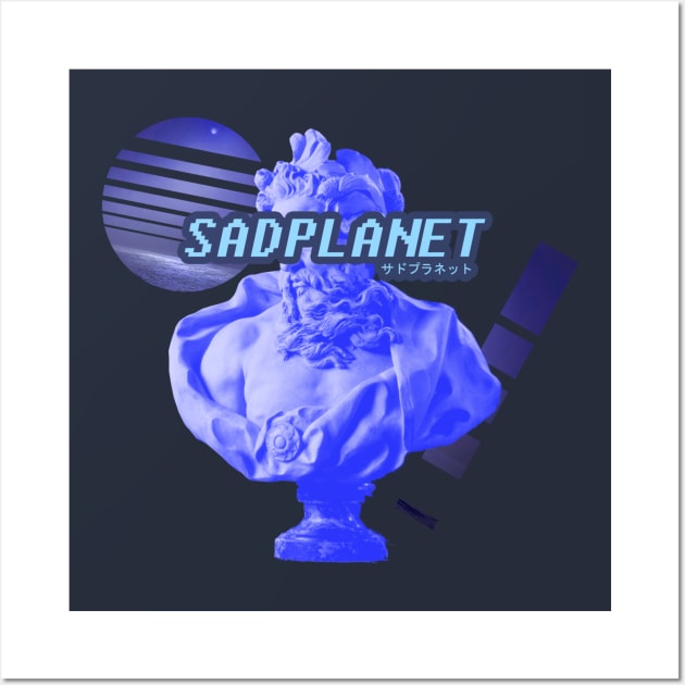 SadPlanetサドプラネット(Neptune's海王星の月Moon) Wall Art by GrounBEEFtaxi